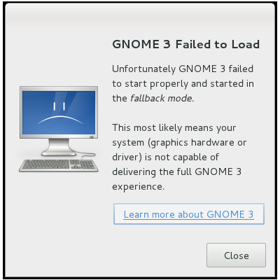 Gnome 3 Failed